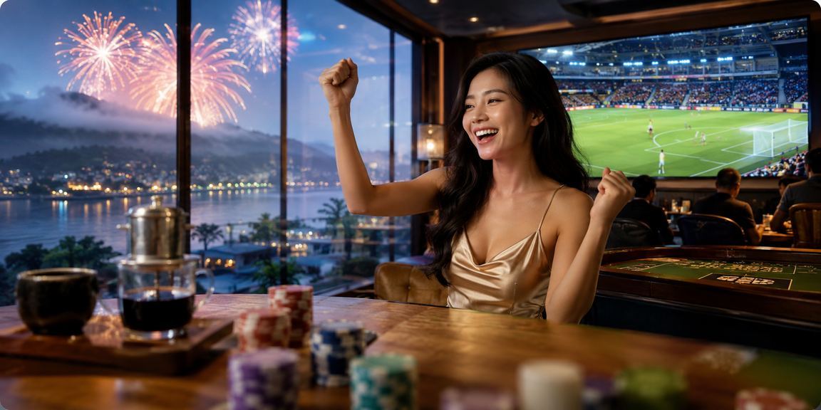 Khung cảnh chơi casino tại Đà Lạt với cà phê Việt Nam