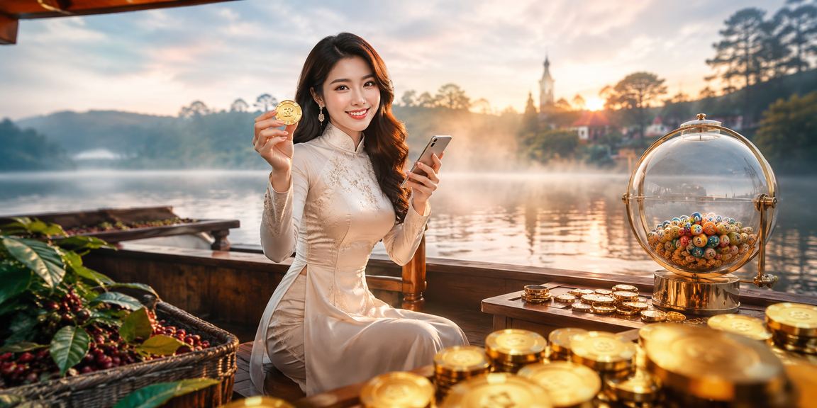 Khung cảnh Đà Lạt với cà phê và vé số - Biểu tượng giải trí Việt Nam