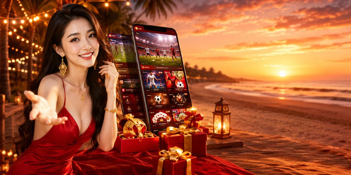 Khung cảnh bờ biển Mũi Né cùng chủ đề cá cược thể thao